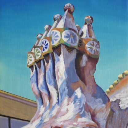 REPRODUCCIÓN 20x20cm "BARCELONA CASA BATLLÓ SORTIDA D'ESCALA AL TERRAT"